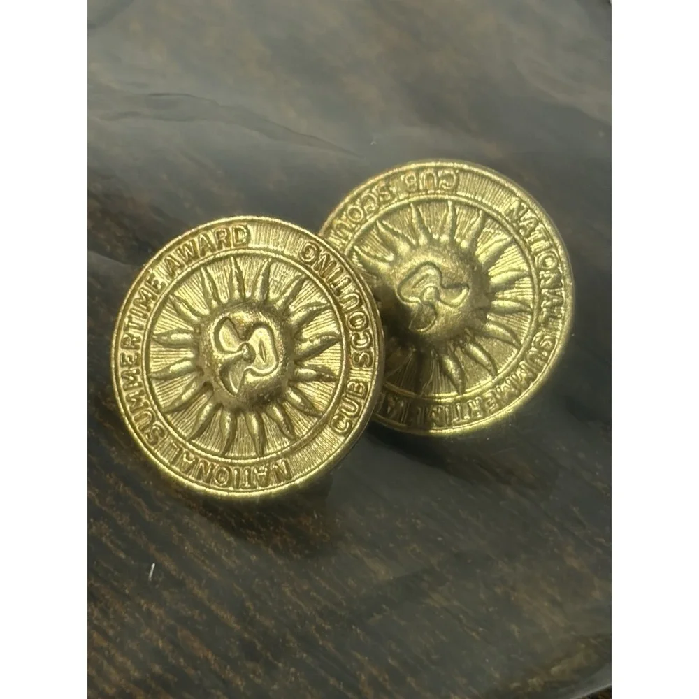 Cub Scouting National Summertime Award Sun Vintage Tack Pin Lot Of 2